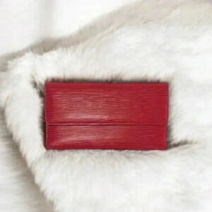 Louis Vuitton Red Epi International Wallet